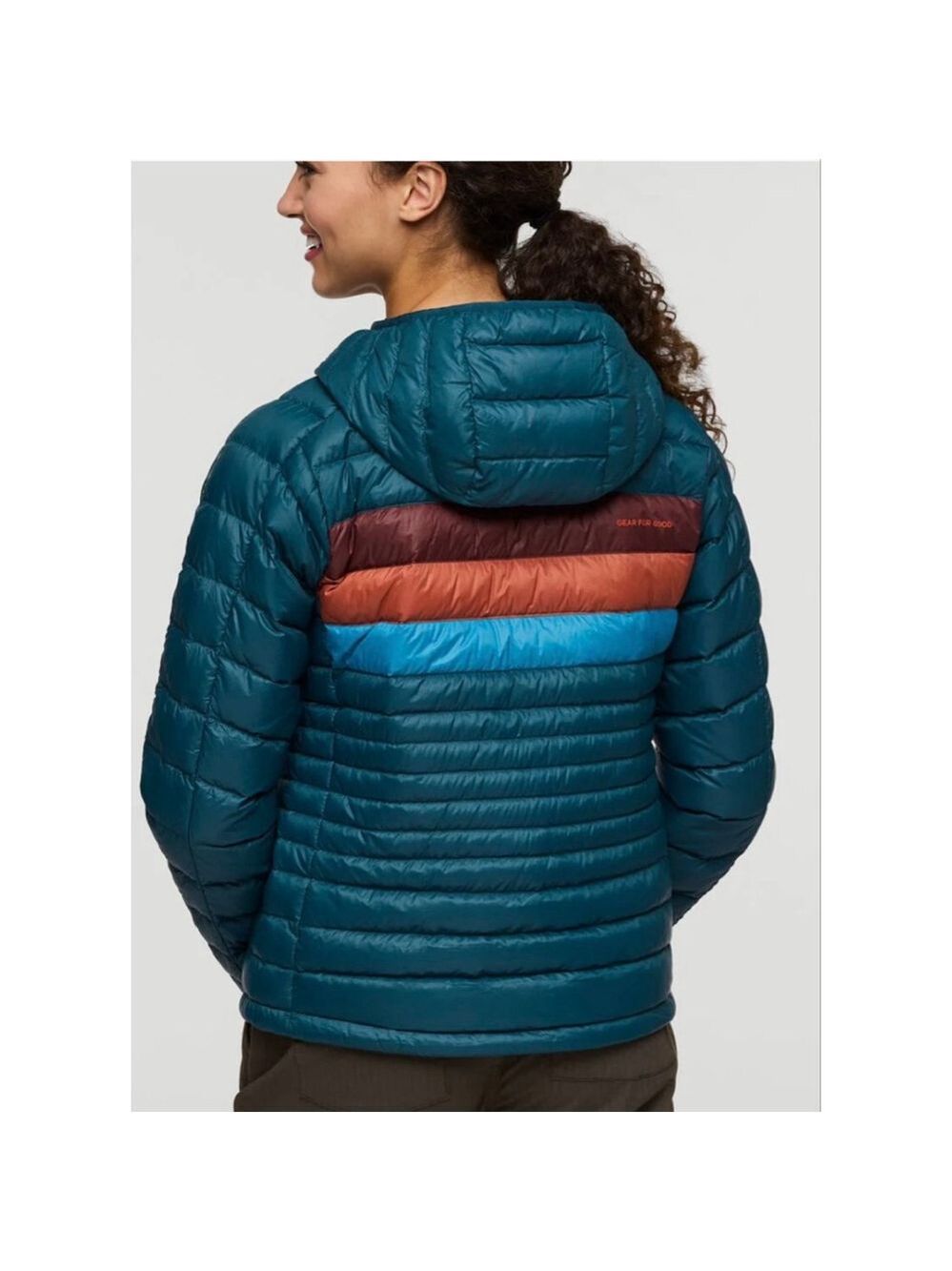 NWT Women's Cotopaxi Teal & Brown Fuego Hooded Puffer Jacket M - Picture 3 of 10